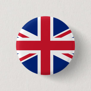 CHAPA REDONDA DE 2,5 CM "UNION JACK "