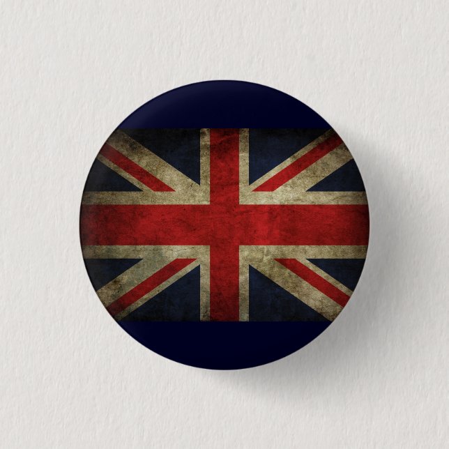 Chapa Redonda De 2,5 Cm Union Jack (Anverso)