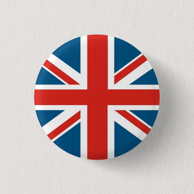 Chapa Redonda De 2,5 Cm Union Jack (Anverso)