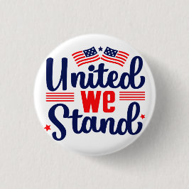 Chapa Redonda De 2,5 Cm United We Stand