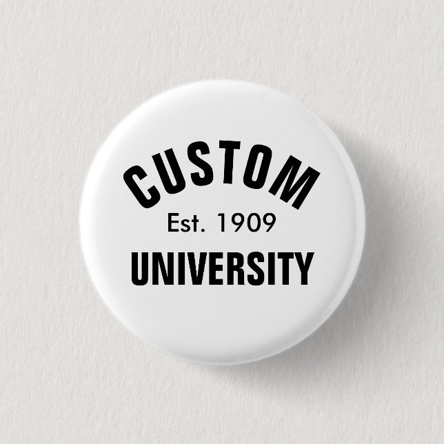 Chapa Redonda De 2,5 Cm Universidad Personalizada Est. (Anverso)