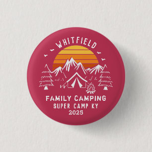 Chapa Redonda De 2,5 Cm Vacaciones Familiares Retro de Camping con Ropa a