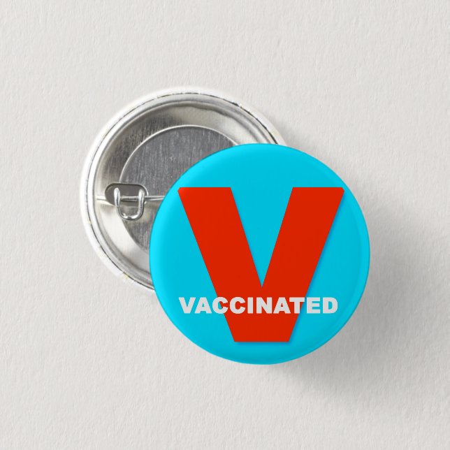 Chapa Redonda De 2,5 Cm Vacunación Vaxxed Button (Anverso y reverso)