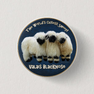 Chapa Redonda De 2,5 Cm Valais Blacknose - ¡La oveja más guapa del mundo