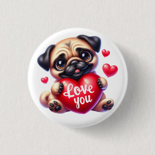 Chapa Redonda De 2,5 Cm Valentine Gift - Boxer Bliss