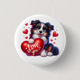 Chapa Redonda De 2,5 Cm Valentine Gift - Lassie Legacy Collie