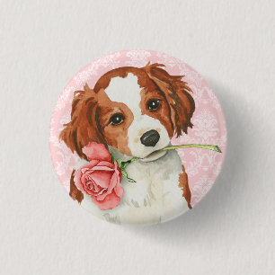 Chapa Redonda De 2,5 Cm Valentine Rosa Kooiker