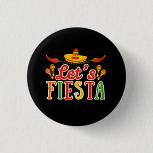 Chapa Redonda De 2,5 Cm Vamos a Fiestar Cinco de Mayo