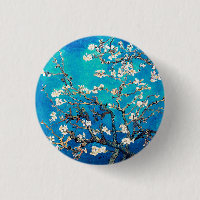 Van Gogh Almond Blossoms turquesa brillante