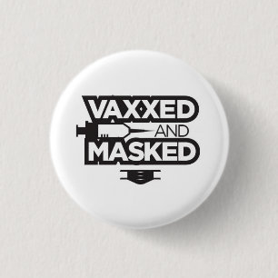 Chapa Redonda De 2,5 Cm ¡VAX y MÁSCARME!