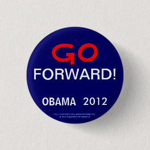 Chapa Redonda De 2,5 Cm ¡VAYA ADELANTE! Obama 2012