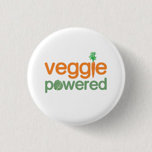 Chapa Redonda De 2,5 Cm Vegetariano accionado verdura del Veggie