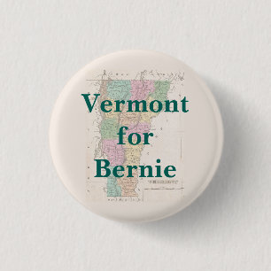 Chapa Redonda De 2,5 Cm Vermont para Bernie 2016