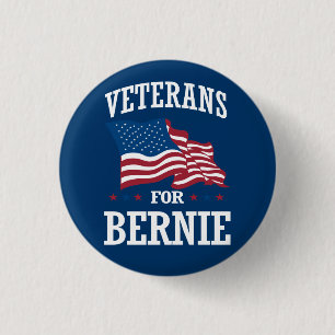 CHAPA REDONDA DE 2,5 CM VETERANOS PARA BERNIE SANDERS