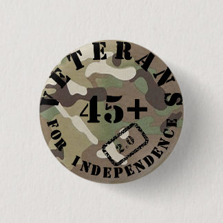 Chapa Redonda De 2,5 Cm Veteranos para la insignia de Camo de la