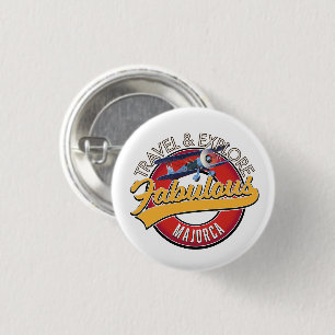 Chapa Redonda De 2,5 Cm viajar explorar fabuloso logotipo de Mallorca