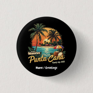 Chapa Redonda De 2,5 Cm Viaje familiar Making Recuerdos Punta Cana 2025