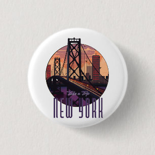 Chapa Redonda De 2,5 Cm Viajes A Nueva York