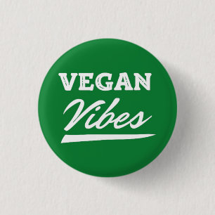 Chapa Redonda De 2,5 Cm Vibraciones Veganas Vegetarianos