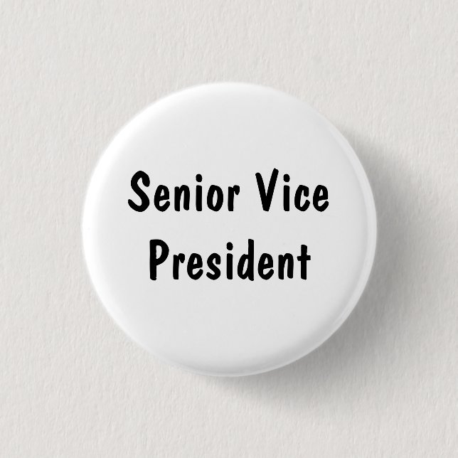 Chapa Redonda De 2,5 Cm Vicepresidente Senior (Anverso)