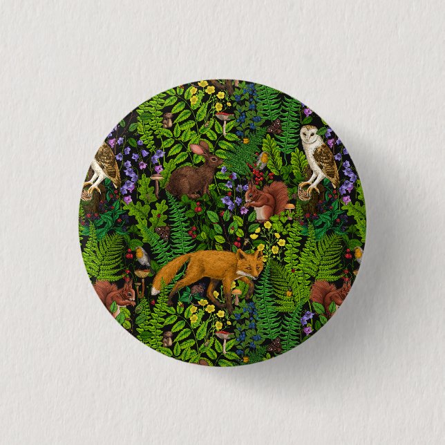 Chapa Redonda De 2,5 Cm Vida silvestre (Anverso)