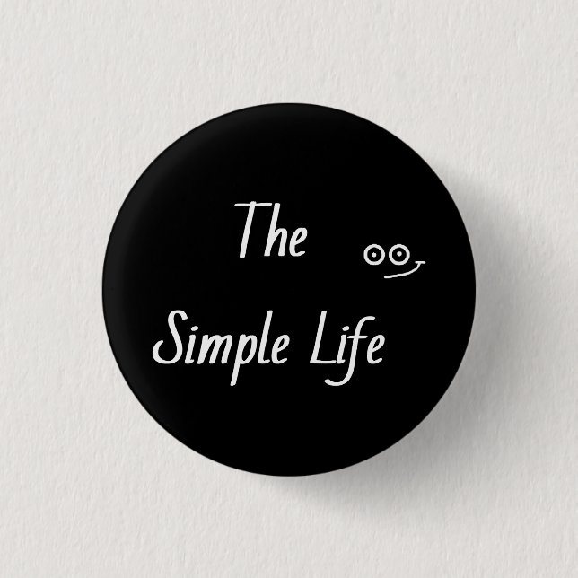 Chapa Redonda De 2,5 Cm 'vida simple' (Anverso)