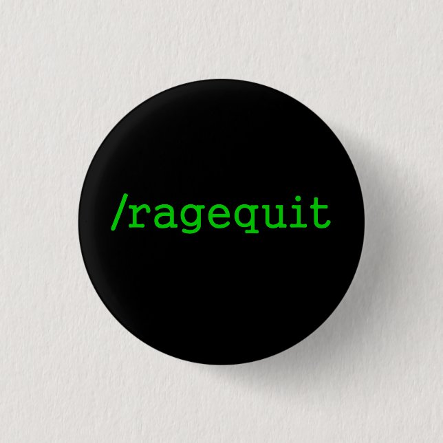 Chapa Redonda De 2,5 Cm Videojugador de Ragequit (Anverso)
