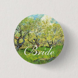 Chapa Redonda De 2,5 Cm Vincent van Gogh, Orchard en Blossom