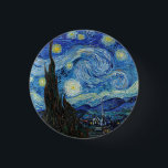Chapa Redonda De 2,5 Cm Vincent Van Gogh Starry Night Vintage Bella Artes<br><div class="desc">Botón Bella Artes de cosecha nocturna Vincent Van Gogh Starry Night Vintage</div>