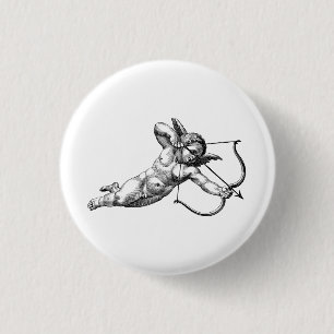Chapa Redonda De 2,5 Cm Vintage Cherub Cupido Amor