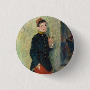 Chapa Redonda De 2,5 Cm Vintage Pierre Auguste Renoir El Joven Soldado