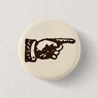 Chapa Redonda De 2,5 Cm Vintage que señala la mano - luz