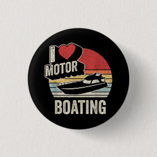 Chapa Redonda De 2,5 Cm Vintage Retro Me Encanta El Motor De Barco Diverti