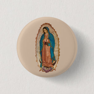 Chapa Redonda De 2,5 Cm Virgen de Guadalupe