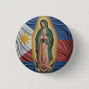Chapa Redonda De 2,5 Cm Virgen de Guadalupe - Filipinas