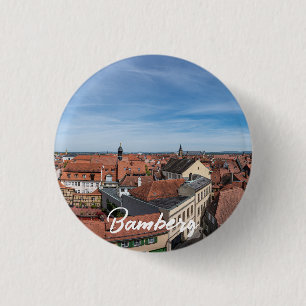 Chapa Redonda De 2,5 Cm Vista panorámica del casco antiguo desde arriba en