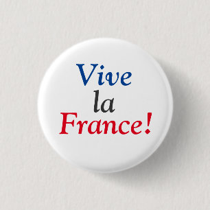 Chapa Redonda De 2,5 Cm ¡Viva Francia!