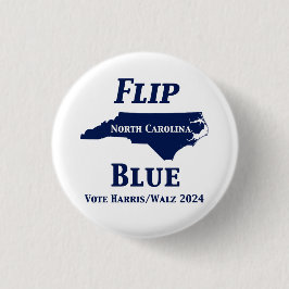 Chapa Redonda De 2,5 Cm Voltear el azul de Carolina del Norte en 2024