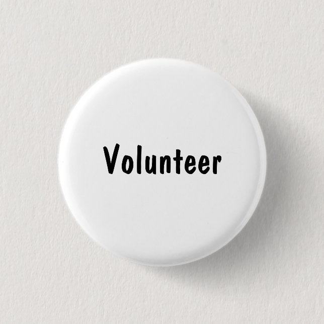 Chapa Redonda De 2,5 Cm Voluntario (Anverso)