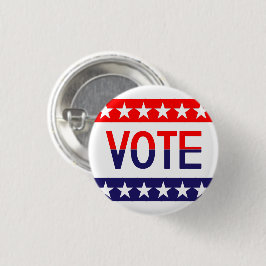 Chapa Redonda De 2,5 Cm Vota con la bandera patriótica americana