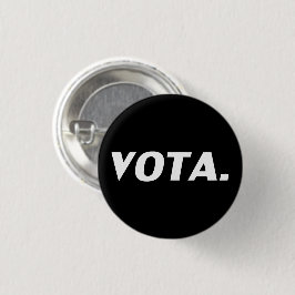 Chapa Redonda De 2,5 Cm Vota vota en la política moderna española de blanc