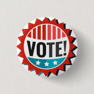 Chapa Redonda De 2,5 Cm Votación
