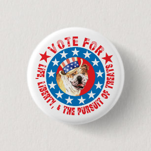 Chapa Redonda De 2,5 Cm Votación por Bulldog