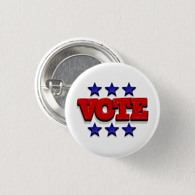 Chapa Redonda De 2,5 Cm Votar (Anverso y reverso)
