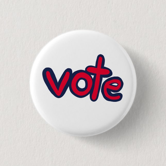 Chapa Redonda De 2,5 Cm Votar (Anverso)