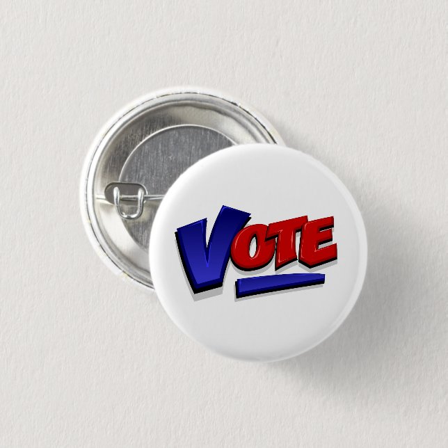 Chapa Redonda De 2,5 Cm Votar (Anverso y reverso)