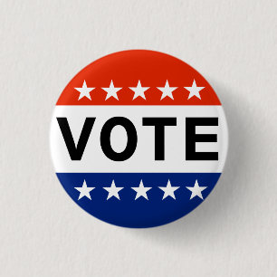 Chapa Redonda De 2,5 Cm Votar a Estados Unidos