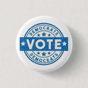 Chapa Redonda De 2,5 Cm Votar demócrata