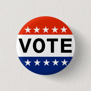 Chapa Redonda De 2,5 Cm Votar por Estados Unidos