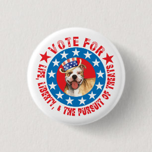 Chapa Redonda De 2,5 Cm Votar por Pit Bull